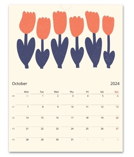 2025 Bloom Flowers Wall Calendar, Abstract Matisse Floral Botanic 12 Month Hanging Calendar, Planner Gift for Christmas Print Material Love Your Mom   