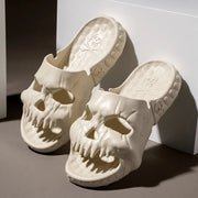 Skull Slippers - Gothic Sliders, Summer Outdoor Skeleton Slippers,Goth Sliders rample On Shit Slippers 1 1   