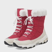 Winter Women Boots, High Quality Warm Snow Boots Lace-up Comfortable Ankle Outdoor Waterproof Hiking Ankle Boots