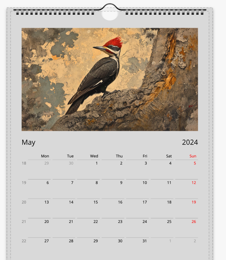 Birds Wall Calendar 2025, Birds Fine Art Paints Calendar. Birdwatcher Twitcher Birder Gifts Print Material Love Your Mom   