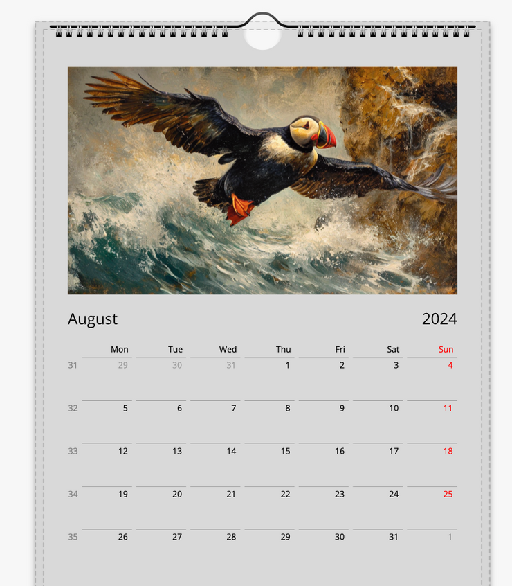 Birds Wall Calendar 2025, Birds Fine Art Paints Calendar. Birdwatcher Twitcher Birder Gifts Print Material Love Your Mom   