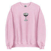 Espresso Martini Embroidery Sweatshirt, Funny Embroidered Hipster Sweatshirt, Trendy Gift for Coffee Barista and Martini Lovers  Love Your Mom  Light Pink S 