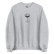 Espresso Martini Embroidery Sweatshirt, Funny Embroidered Hipster Sweatshirt, Trendy Gift for Coffee Barista and Martini Lovers  Love Your Mom  Sport Grey S 