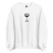 Espresso Martini Embroidery Sweatshirt, Funny Embroidered Hipster Sweatshirt, Trendy Gift for Coffee Barista and Martini Lovers  Love Your Mom  White S 
