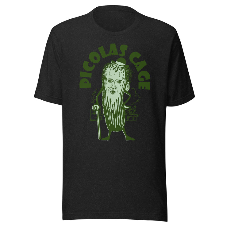 Picolas Cage Shirt, Meme Pickle T shirt, Nick Fan Funny Vintage T-Shirt, Fan Funny Gift for Dad  Love Your Mom  Black Heather XS 