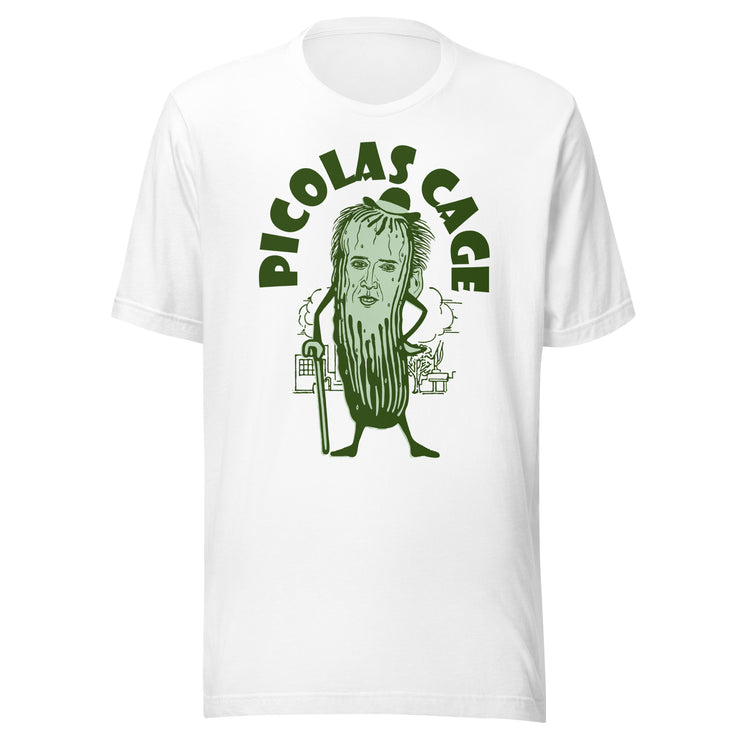 Picolas Cage Shirt, Meme Pickle T shirt, Nick Fan Funny Vintage T-Shirt, Fan Funny Gift for Dad  Love Your Mom  White XS 