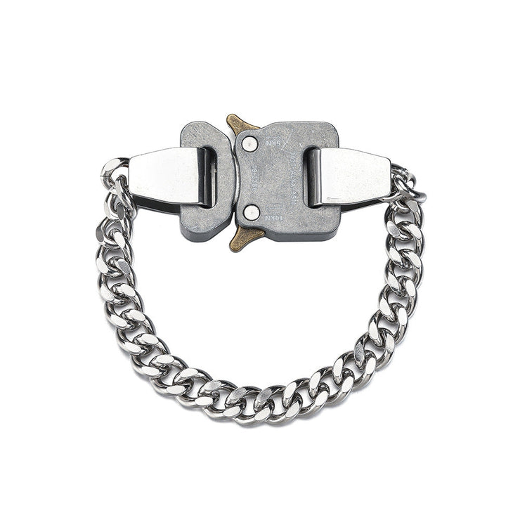 Functional Lock Unisex Hero Bracelet | Unisex Lock Bangle Bracelet | Chained Locking Engraved Bracelet | Lock Key Bracelet Couple Jewelry  wegodark B  