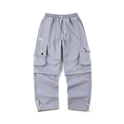 Straight, Plush and Thick Casual Bunched Trousers | Loose Harem Capri Baggy Pants | Casual Baggy Boho Harem Pants | Casual Cargo Pants  wegodark L Grey 