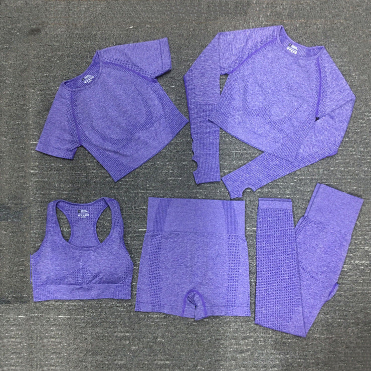 Skinny Long Sleeve Sports Suit | Autumn Winter Sports Suit Two-Piece | Tracksuit for Women Set | Jogging Suits for Women | Women's Bodysuit  wegodark M Purple 
