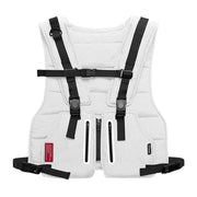 Tactical Vest for Men, Combat Protection Vest, Ninja Military Techwear Carrier Vest, Tactical Gear, Battle Vest, Multifunctional  wegodark White  