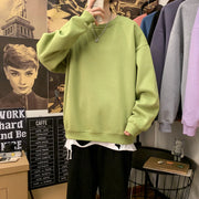 Korean Loose Oversized Style Sweatshirt, Contrast Top  wegodark XXL Green 