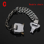 Functional Lock Unisex Hero Bracelet | Unisex Lock Bangle Bracelet | Chained Locking Engraved Bracelet | Lock Key Bracelet Couple Jewelry  wegodark C  