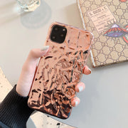 Melting Liquid Metal Case | Shiny Bling Glitter Cover | Protective Soft Cover | Silver Tin Foil Pleats Case | Aluminum Foil iPhone Case  wegodark RoseGold iPhone78 