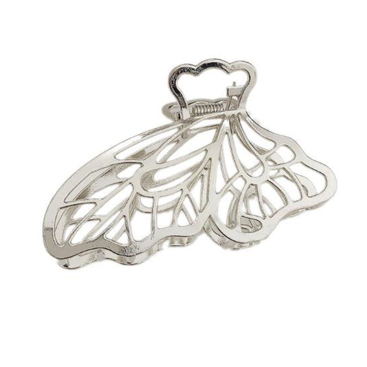 Butterfly Hair Clips Large Metal Butterfly Hair Claw Clips Lady Thick Hair Barrette Hollow Hair Jaw Clamp Clips Hairpins Thick Hair 0 WeCrafty Silver  