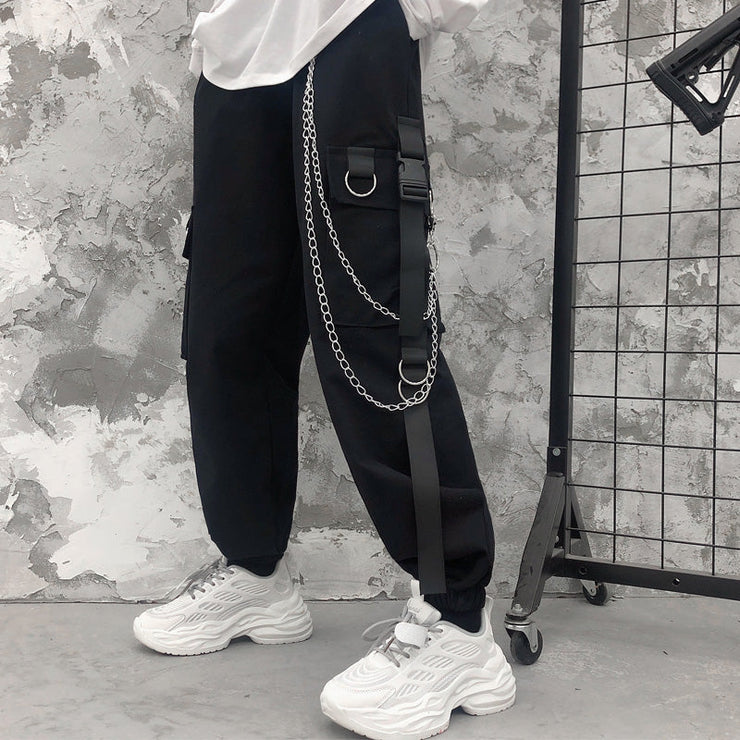 High Street Hip-Hop Loose-Fitting Cargo Slacks | Casual Wide Leg Jogger with Pockets | Stylish Loose Fit Cargo Pants | Casual Baggy Trousers  wegodark   