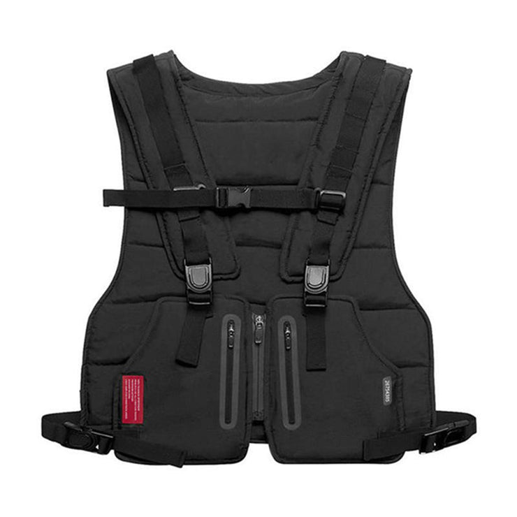Tactical Vest for Men, Combat Protection Vest, Ninja Military Techwear Carrier Vest, Tactical Gear, Battle Vest, Multifunctional  wegodark Black  