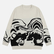 Skull Graphic Knitted Sweater, Y2K Skeleton Knitted Sweater, Gothic Grunge Sweater 07398ADB-FC5E-4CC4-AD00-EB230E779E88 wegodark White M 