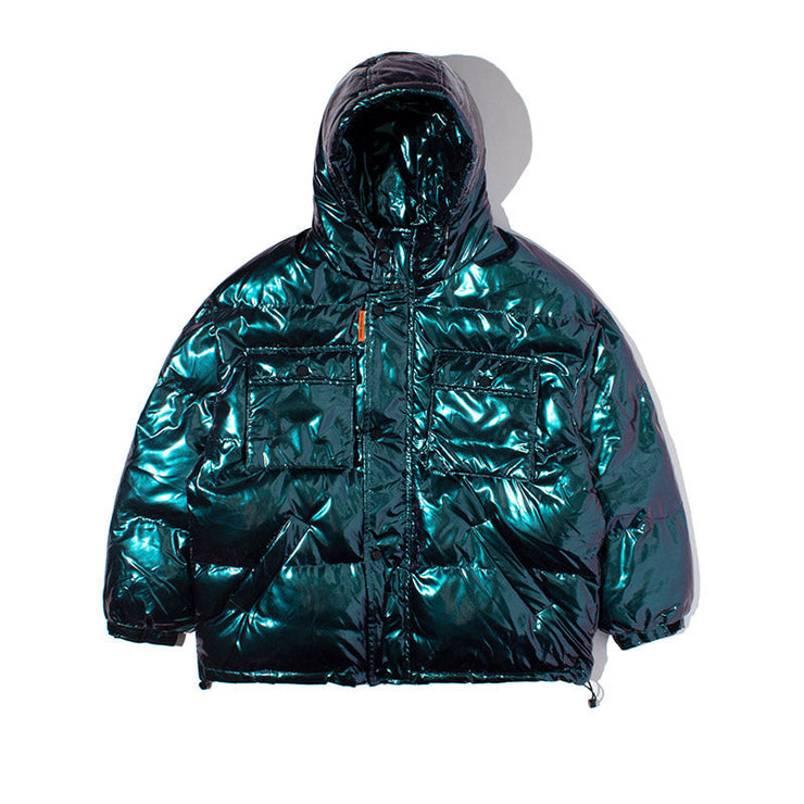 Dark Reflective Cargo Parkas | Men's Hip Hop Streetwear | Padded Jackets  Harajuku Windbreaker Parka | Hooded Down Coat | Oversized Jacket  wegodark M Blue 