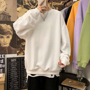 Korean Loose Oversized Style Sweatshirt, Contrast Top  wegodark 4XL White 