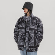 Bandana Patch Bubble Coat Jacket, Hip Hop Parka Japanese Streetwear Harajuku  wegodark   
