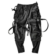 Men’s Tactical Pants, Multi Pocket Cargo Jogger Pants, Streetwear Techwear Pants, Harajuku Fashion Pants, Gifts for Him  wegodark XL Black 