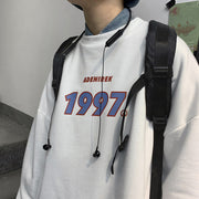 Unisex Y2k 2000s 90s Streetwear Sweatshirts Harajuku 1997 Printed Men Oversized Hoodies Korean Casual Loose Pullover  wegodark   