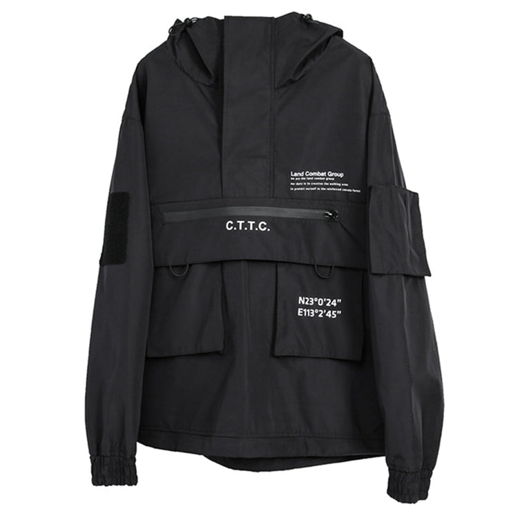 Combat Clip Overcome coat | Men's Tactical Combat Waterproof Windbreaker | Functional Wind Cargo Jacket | Spring Autumn Long Sleeve Jacket  wegodark   