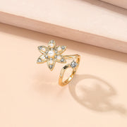 Geometric Alloy Nail Ring Knuckle Jewelry 0 WeCrafty White  