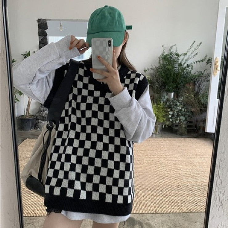 Wednesday Vest, Oversized Checkered Vest Crochet Pattern – Love