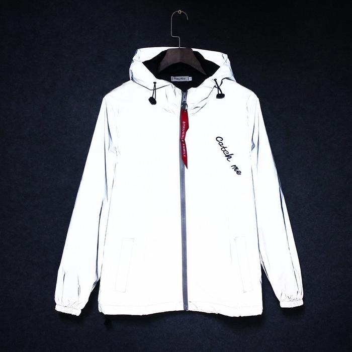 Reflective Jacket Men/women Harajuku Windbreaker Jackets Hooded Streetwear