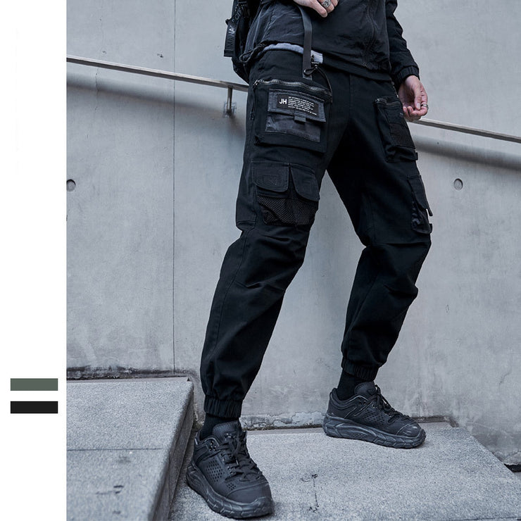 Techwear Pants Men Cyberpunk Black Harem Streetwear Futuristic Joggers Hoodie 1   