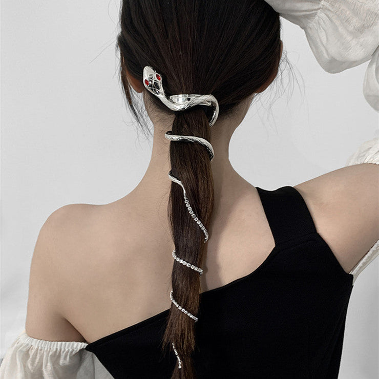 Snake Hair Pin | Gothic Pinterest Minimalisic Sleek Jewelry | Japanese Hair Pin | Oriental Design Accessories 0 WeCrafty   