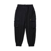 Men Cargo Pants Solid Color Multi Pockets Ankle Banded Biker Spring Harem Pant - Loose Hip-Hop Casual Trousers  wegodark   
