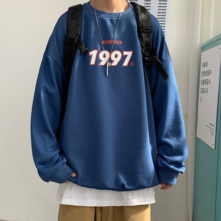 High-End Vintage Men Denim Hooded Jacket Sweatshirts Streetwear Casual Y2k  Tops Loose Hip Hop Hoodies Harajuku Pullovers