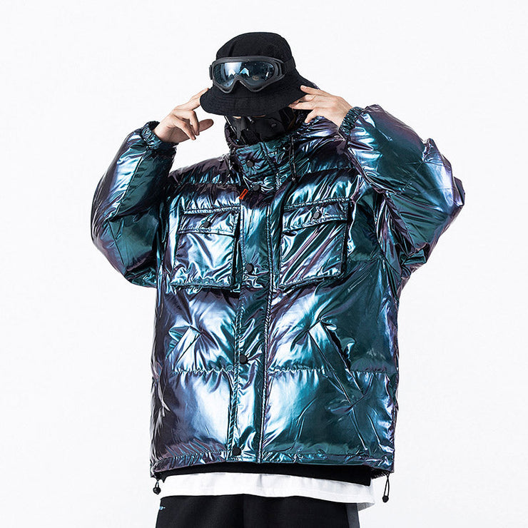 Dark Reflective Cargo Parkas | Men's Hip Hop Streetwear | Padded Jackets  Harajuku Windbreaker Parka | Hooded Down Coat | Oversized Jacket  wegodark   