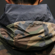 Japanese Vintage Camouflage Hooded Jacket, Men Army Outdoor Hip Hop Streetwear Pullover  wegodark   