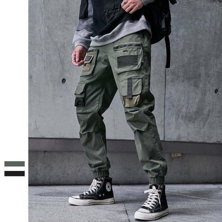 Techwear Pants Men Cyberpunk Black Harem Streetwear Futuristic Joggers Hoodie 1 Army Green 3XL 