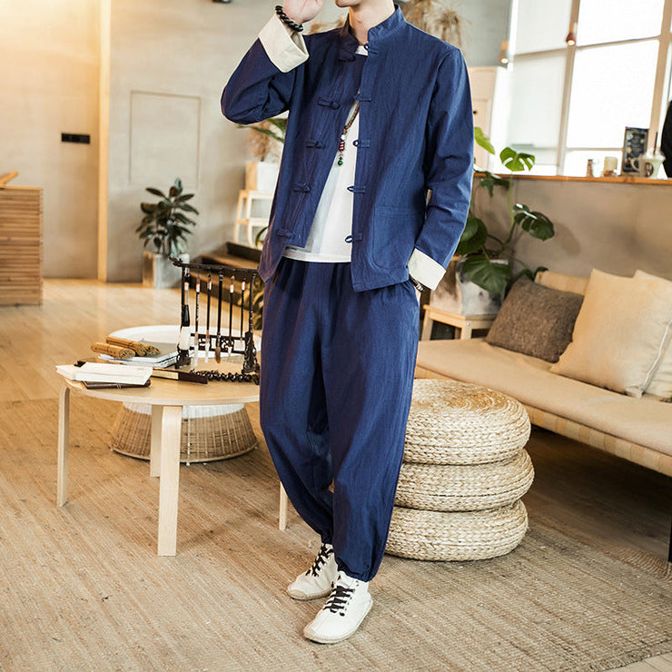 Men's Fashion Personality Loose Large Size Hanfu Suit  wegodark   