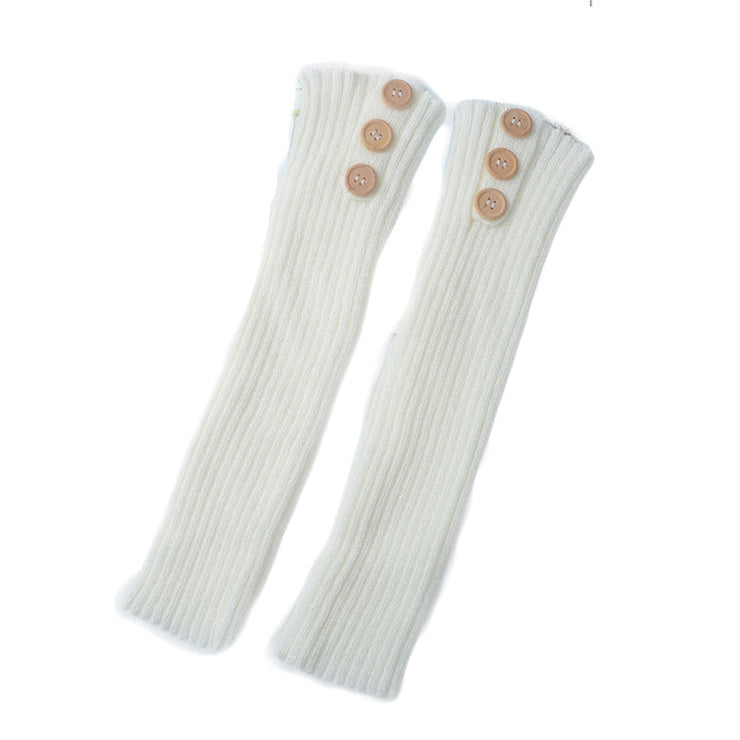 Knitted Warm Daytime Wool Leggings Knee High Socks | Warm Thigh-High Fuzzy Socks | Extra Long Black High Knee Socks | Crochet Socks  wegodark Onesize White4 