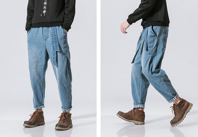 Vintage Men's Loose Jeans | Men's Vintage Hip Hop Style Baggy Jeans | Denim Loose Fit Jeans for Men | Men's Classic Plain Loose Pants  wegodark   