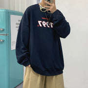Unisex Y2k 2000s 90s Streetwear Sweatshirts Harajuku 1997 Printed Men Oversized Hoodies Korean Casual Loose Pullover  wegodark M NavyBlue 