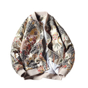 Hong Kong Style Embroidered Coat | Multi Pockets College Style Jacket | Loose Retro Ethnic Style Winter Coat | Vintage Traditional Coat  wegodark   