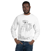 Abstract 2 Unisex Sweatshirt by Tattoo Artist Sophie Lee  Love Your Mom  White S 