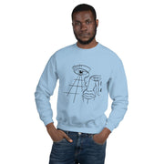 Abstract 2 Unisex Sweatshirt by Tattoo Artist Sophie Lee  Love Your Mom  Light Blue S 