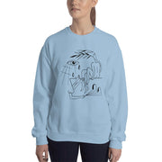 Abstract Unisex Sweatshirt by Tattoo Artist Sophie Lee  Love Your Mom  Light Blue S 