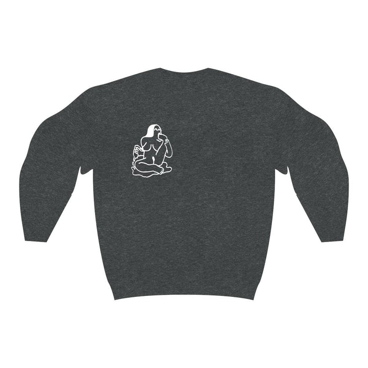 Champagne Sweatshirt by Tattoo artist Auto Christ Sweatshirt Printify Dark Heather S 