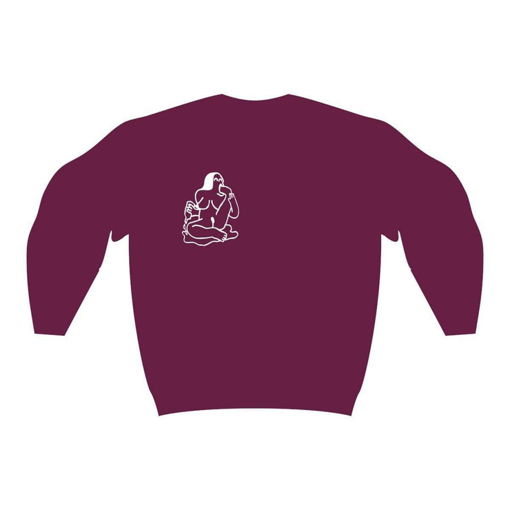 Champagne Sweatshirt by Tattoo artist Auto Christ Sweatshirt Printify Maroon S 