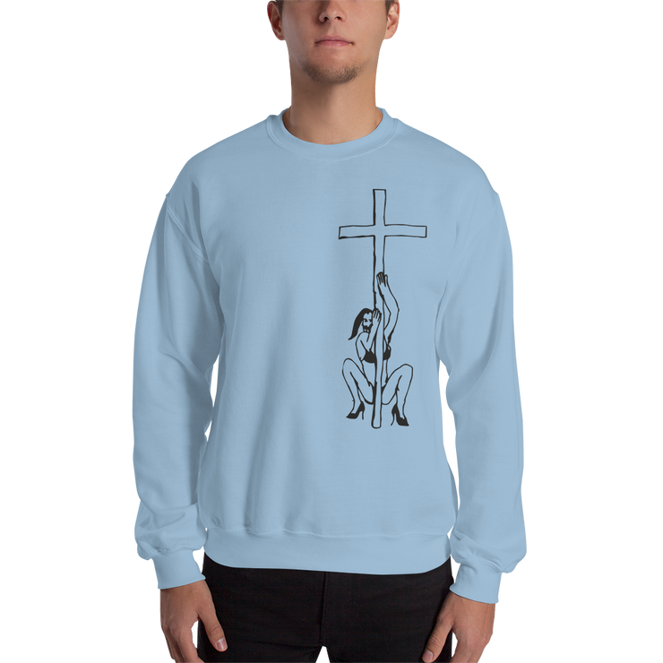 Christmas special Sweatshirt byTattoo artist Auto Christ !  Love Your Mom  Light Blue S 