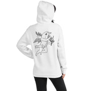 Dolphin God Unisex Hoodie by Tattoo Artist Infrababy  Love Your Mom  White S 