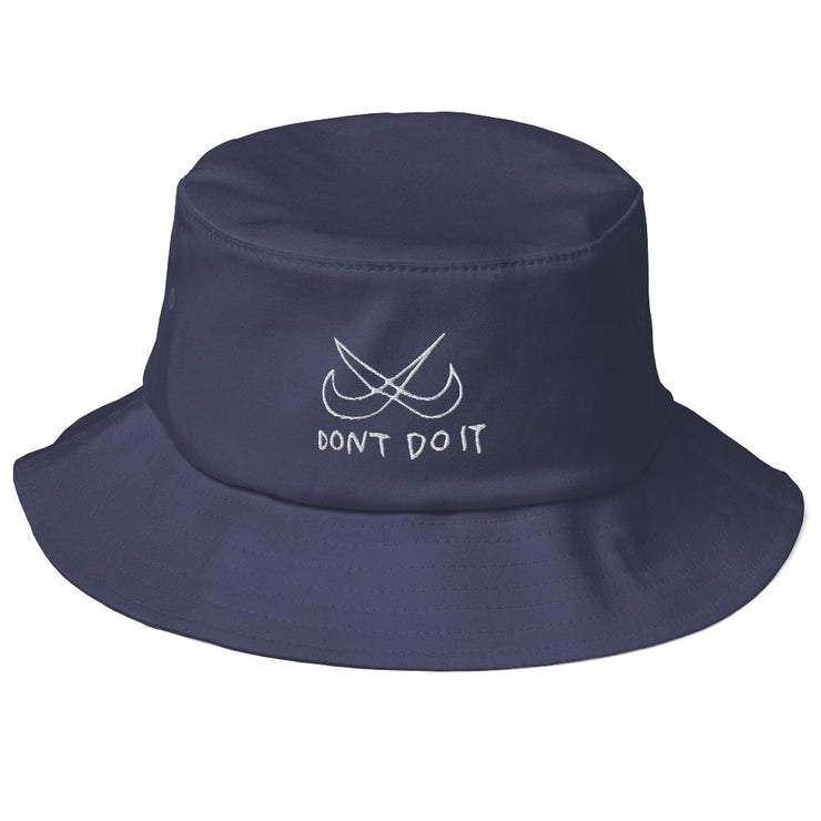Don't Do It Old School Bucket Hat  Love Your Mom  Navy  
